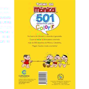 Segunda imagem do produto 501 Desenhos para Colorir Turma da Mônica