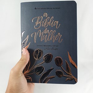 A Bíblia da Mulher | Compacta | NAA | Capa Luxo Azul