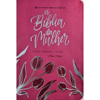 A Bíblia da Mulher | Letra Grande | ARC | Capa Luxo Rosa