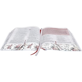 Segunda imagem do produto A Bíblia da Mulher | Letra Normal | ARA | Capa Branca Flores Luxo