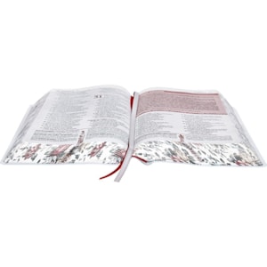 Segunda imagem do produto A Bíblia da Mulher | Letra Normal | ARA | Capa Branca Flores Luxo