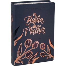 A Bíblia da Mulher | Portátil | NAA | Capa Luxo Azul