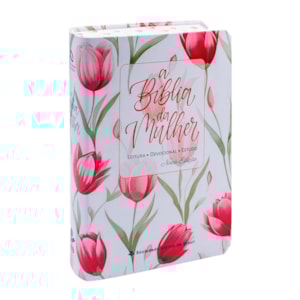A Bíblia da Mulher | Portátil | NAA | Capa Tulipa Vermelha