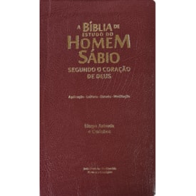 A Bíblia de Estudo do Homem Sábio | ARC | Letra Grande | Harpa Avivada e Corinhos | Capa Marrom