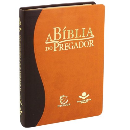 A Bíblia do Pregador | ARC | Capa Flexível PU Marrom Claro Escuro
