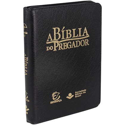 A Bíblia do Pregador | ARC | Letra Normal | Capa Luxo Preta C/ Zíper