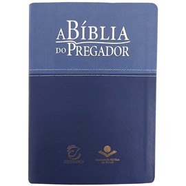 A Bíblia do Pregador | ARC | Letra Normal | Média | Azul Claro e Escuro