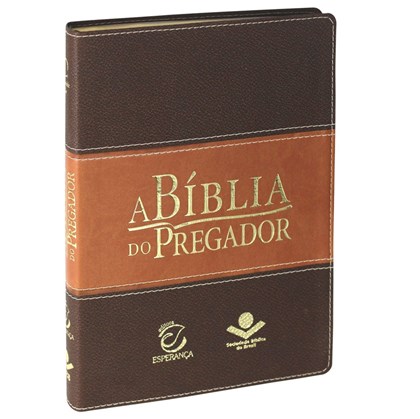 A Bíblia do Pregador | Letra Normal | ARA | Capa Flexível PU Marrom Claro/Escuro