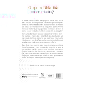Segunda imagem do produto A Bíblia e a Missão | Timóteo Carriker