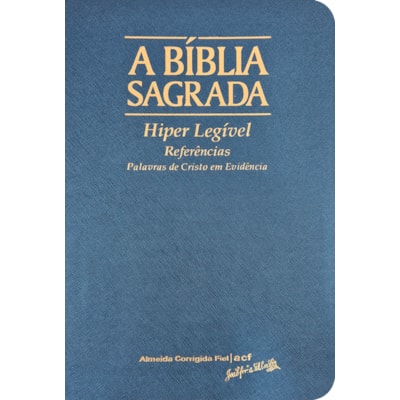 A Bíblia Sagrada | ACF | Hiper Legível | Capa Luxo Azul