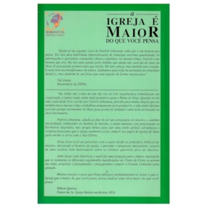 Segunda imagem do produto A Igreja é Maior do Que Você Pensa | Patrick Johnstone