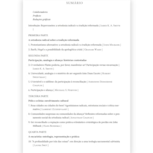 Segunda imagem do produto A Ortodoxia Radical e a Tradição Reformada | James K.A. Smith