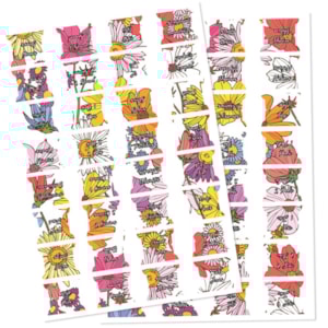 Abas Adesivas para Bíblias | Marcador Índice Primavera Flores