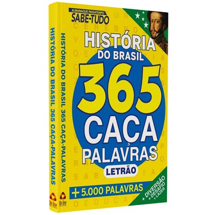 Almanaque Passatempo Sabe-Tudo | História do Brasil 365 Caça Palavras | Letrão