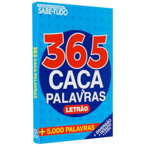 Almanaque Sabe Tudo | 365 Caça-Palavras Letrão| Capa Azul