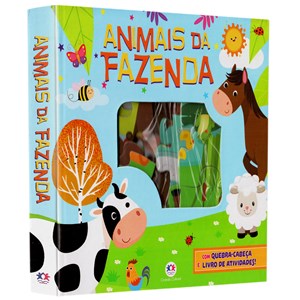 Animais da Fazenda | Com Quebra Cabeça e Livro de Atividades