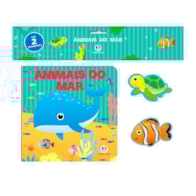  Animais do Mar | Livro Banho | Com 2 Brinquedos