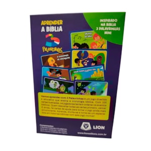 Segunda imagem do produto Aprenda a Bíblia Com 3 Palavrinhas | Jogo De Cartas | Livreto