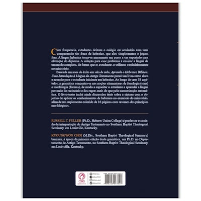 Segunda imagem do produto Aprenda Hebraico Bíblico | Russell T. Fuller Kyoungwon Choi | Capa Dura