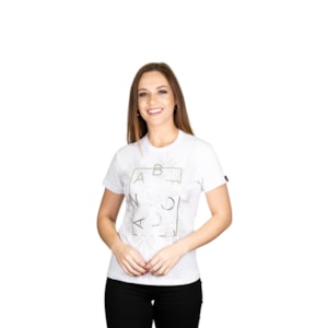 Baby Look Abençoada | Branca | Pecado Zero | GG