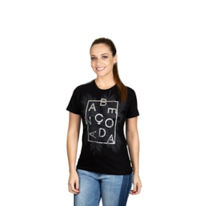 Baby Look Abençoada | Preta | Pecado Zero | GG