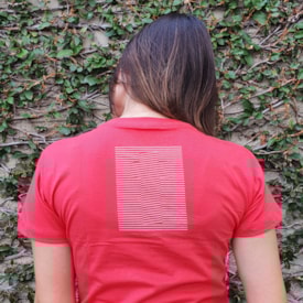 Segunda imagem do produto Baby Look Cruz Listrada | Goiaba | Pecado Zero | GG