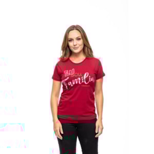 Baby Look Eu Sou Família | Vinho | Pecado Zero | GG