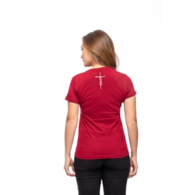 Segunda imagem do produto Baby Look Jesus Cruz | Vinho | Pecado Zero | GG