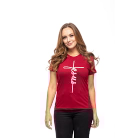 Baby Look Jesus Cruz | Vinho | Pecado Zero | GG