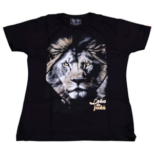 Baby Look Preta | Leão de Judá | P