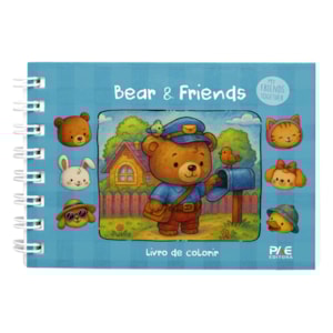 Bear e Friends | Livro de Colorir | Capa Azul