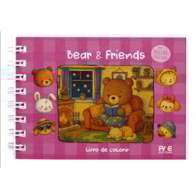 Bear e Friends | Livro de Colorir | Capa Rosa