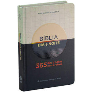Bíblia 365 Dia e Noite | NAA | Letra Normal | Capa Dura Azul