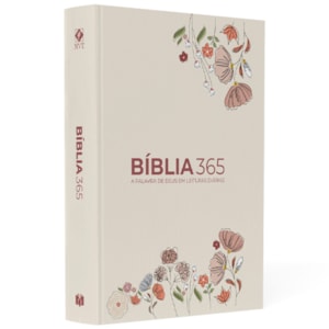 Bíblia 365 Flores Creme | NVT | Letra Grande | Capa Dura