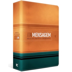 Bíblia - A Mensagem | Capa Luxo Laranja e Verde