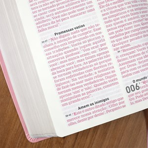Bíblia A Mensagem | Letra Gigante | Capa Luxo Rosa Floral