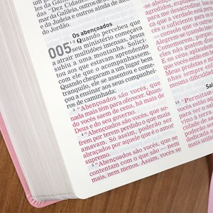 Bíblia A Mensagem | Letra Gigante | Capa Luxo Rosa Floral