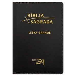 Bíblia Almeida Século 21 | A21 | Letra Grande | Capa Luxo Preta