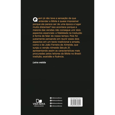 Segunda imagem do produto Bíblia Almeida Século 21 | A21 | Letra Média| Capa Dura | Leão de Judá