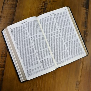 Bíblia Almeida Século 21 | A21 | Letra Normal | Capa Luxo Preta C/ Referências Cruzadas