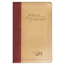 Bíblia Almeida Século 21 | A21 | Letra Normal | Vermelho e Areia C/ Referências Cruzadas