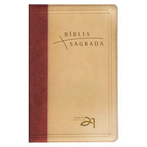 Bíblia Almeida Século 21 | A21 | Letra Normal | Vermelho e Areia C/ Referências Cruzadas