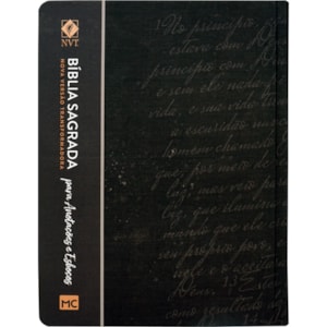 Segunda imagem do produto Bíblia Anotações e Esboços Preta | NVT | Letra Grande | Capa Dura