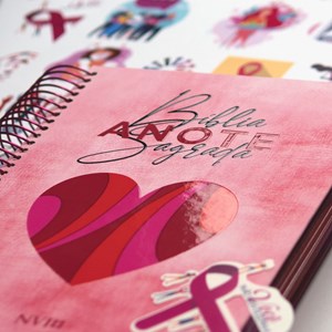 Bíblia Anote Coração Rosa | NVI | Letra Normal | Com espaços para anotações
