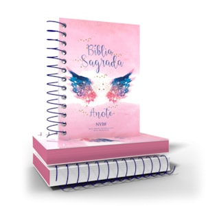 Segunda imagem do produto Bíblia Anote Espiral Asas do Pensamento | NVI | Letra Normal | Com Espaço Para Anotações