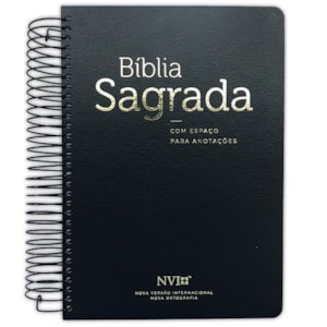 Bíblia Anote Espiral Dourado | NVI | Letra Normal | Com Espaço para Anotações