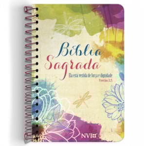 Bíblia Anote Espiral Ela está Vestida | NVI | Letra Normal | Com Espaço para Anotações