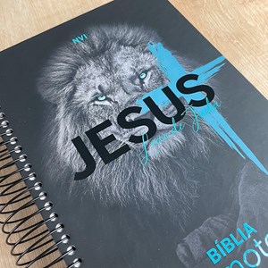 Bíblia Anote Espiral Leão de Juda | NVI | Letra Normal | Com Espaço Para Anotações