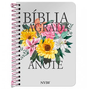 Bíblia Anote Espiral Primavera | NVI | Letra Normal | Com Espaço Para Anotações