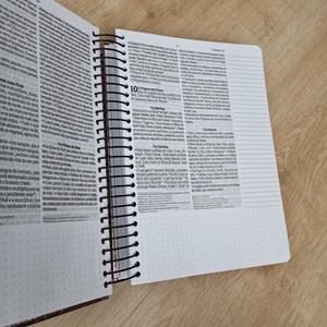 Bíblia Anote Espiral Púrpura | NVI | Letra Grande | Com Espaço Para Anotações